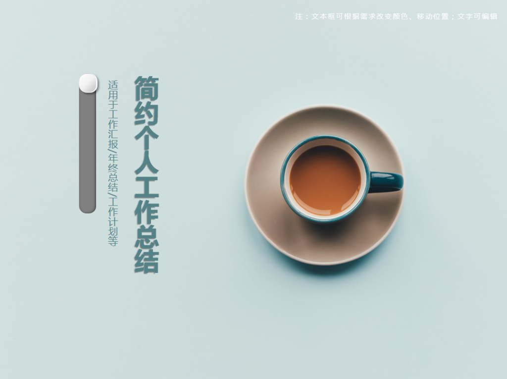 简约个人工作总结PPT模板插图