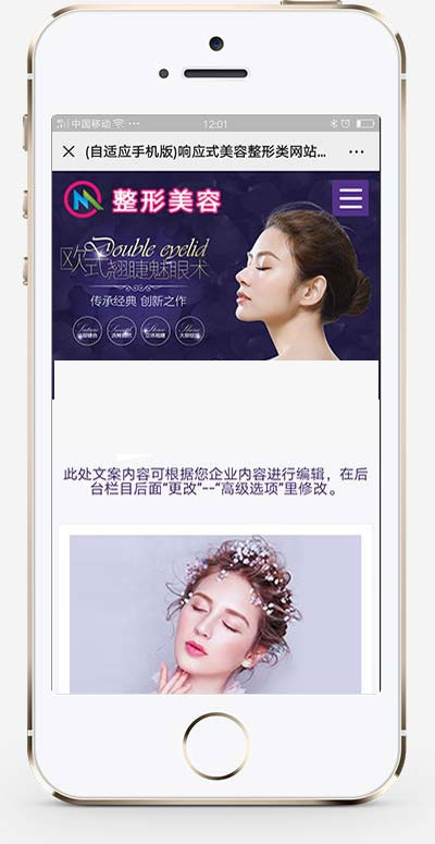 响应式医疗美容整形医院网站模板(自适应手机移动端)插图1