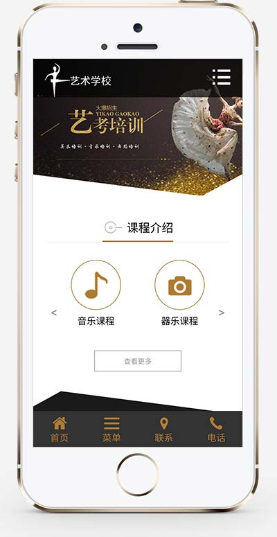 html5响应式艺考培训机构类网站pbootcms模板插图