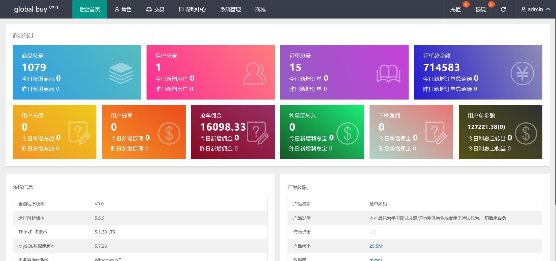 基于TP开发的9国语言海外多语言刷单抢单源码+9色前端UI插图4