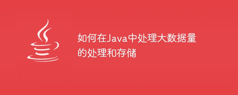 如何在Java中处理大数据量的处理和存储插图